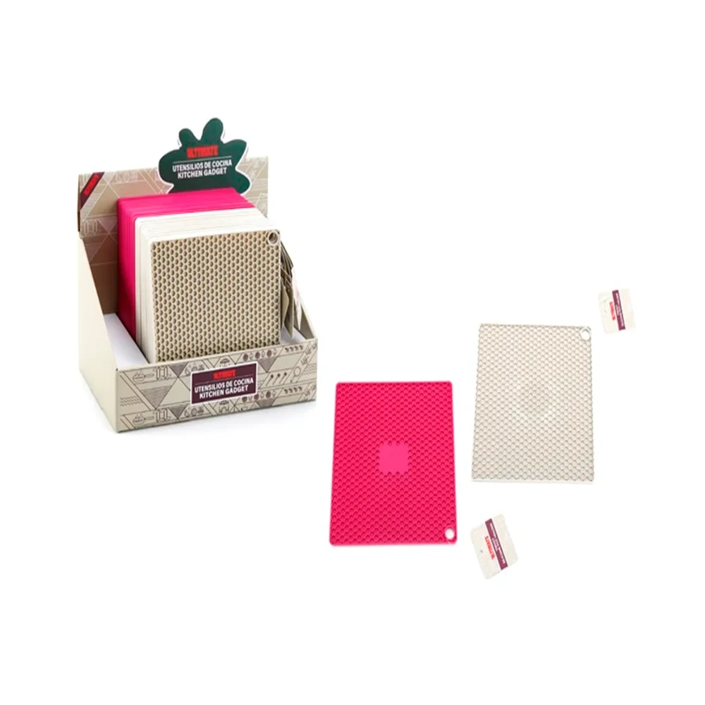 SOPORTE P/OLLA 17.3X17.3X0.8CM (N19-04239) FUCSIA/CREMA